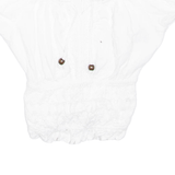Womens Cropped Blouse White S