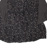 GHOST Womens Printed Blouse Black Crazy Pattern L