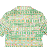 MYRIAM Womens Printed Top Green Collared Geometric M