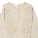 TOGETHER Womens Blouse Beige Long Sleeve Floral UK 16