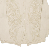 TOGETHER Womens Blouse Beige Long Sleeve Floral UK 16