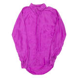 Womens Shirt Purple Collared Long Sleeve S