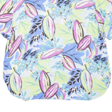 Womens Printed Blouse Blue Viscose Crazy Pattern XL