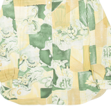 Womens Printed Shirt Green Collared Long Sleeve Crazy Pattern M