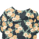 Womens Printed Top Black Floral L