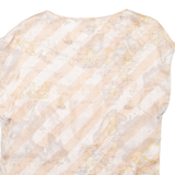 World Map Womens Printed Top Pink Crazy Pattern M