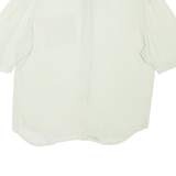 Womens Cropped Shirt Green Collared L
