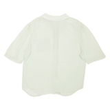 Womens Cropped Shirt Green Collared L