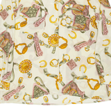 Womens Printed Shirt Green Collared Long Sleeve Crazy Pattern L