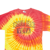 HANES Virginia Beach Mens Tie Dye T-Shirt Red USA M