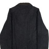 PIATTELLI Mens Trench Coat Black Faux Suede L