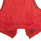 SOHO Womens Blazer Waistcoat Red 90s Floral L