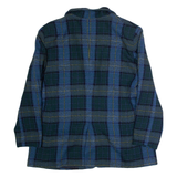BOGNER Womens Blazer Jacket Blue Knit Plaid XL