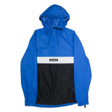 TIMBERLAND Mens Anorak Jacket Blue Hooded Colourblock M