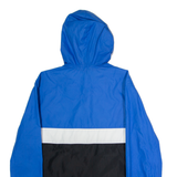 TIMBERLAND Mens Anorak Jacket Blue Hooded Colourblock M