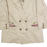 BOGNER Womens Blazer Jacket Beige Knit 90s XL