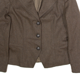 EPISODE STUDIO Womens Blazer Jacket Brown Wool 90s UK 10