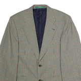 CANDA Mens Blazer Jacket Beige Wool Houndstooth L
