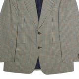 CANDA Mens Blazer Jacket Beige Wool Houndstooth L