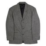 LIBERTY SPORTSWEAR Mens Blazer Jacket Grey Knit Wool 90s Houndstooth XL
