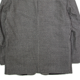 LIBERTY SPORTSWEAR Mens Blazer Jacket Grey Knit Wool 90s Houndstooth XL