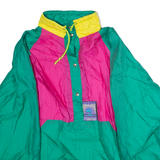 BLUE SEVEN Womens Anorak Jacket Green Nylon Colourblock L