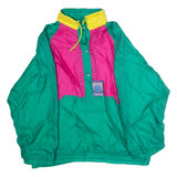 BLUE SEVEN Womens Anorak Jacket Green Nylon Colourblock L
