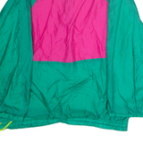 BLUE SEVEN Womens Anorak Jacket Green Nylon Colourblock L