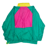 BLUE SEVEN Womens Anorak Jacket Green Nylon Colourblock L
