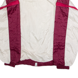 SPORTINO Mens Shell Jacket Maroon Nylon 80s Colourblock XL