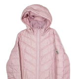 DIESEL Womens Puffer Jacket Pink Hooded XS