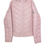 DIESEL Womens Puffer Jacket Pink Hooded XS