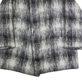JAEGER Womens Overcoat Coat Black Knit Wool Check S