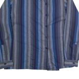 Womens Shirt Blue Striped Long Sleeve M