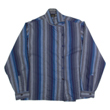 Womens Shirt Blue Striped Long Sleeve M