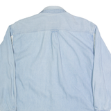 FURYO Mens Denim Shirt Blue 90s Long Sleeve L