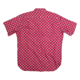 JENNI Womens Shirt Maroon 90s Floral L