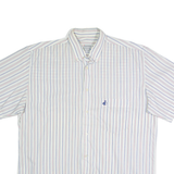 JOCKEY Mens Shirt Cream 90s Striped L
