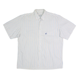 JOCKEY Mens Shirt Cream 90s Striped L