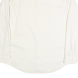 LOIS Mens Plain Shirt Cream 90s Long Sleeve L