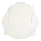 LOIS Mens Plain Shirt Cream 90s Long Sleeve L