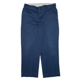 DICKIES Workwear Mens Trousers Blue Regular Straight W35 L27