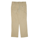 CARHARTT Workwear Mens Trousers Beige Relaxed Straight W33 L29