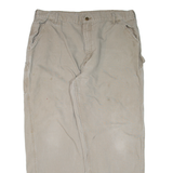 CARHARTT Carpenter Workwear Mens Trousers Beige Loose Straight W38 L29