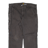 CARHARTT Workwear Mens Trousers Grey Relaxed Straight W36 L25