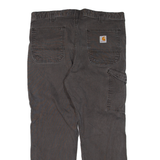 CARHARTT Workwear Mens Trousers Grey Relaxed Straight W36 L25