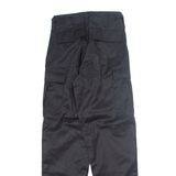 Military Cargo Mens Trousers Black Slim Straight W24 L30