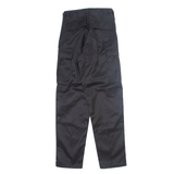 Military Cargo Mens Trousers Black Slim Straight W24 L30