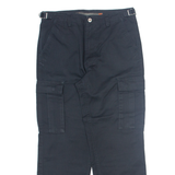 TEDDY'S Cargo Womens Trousers Black Regular Straight W30 L28