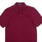 FRED PERRY Mens Polo Shirt Maroon S